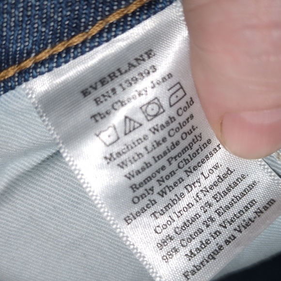 Everlane The Original Cheeky Jean Classic Blue Raw Hem Size 33 Reg - Picture 12 of 12